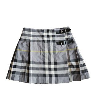 Burberry vintage girls Sz 8years multicolor plaid pleated check skirt